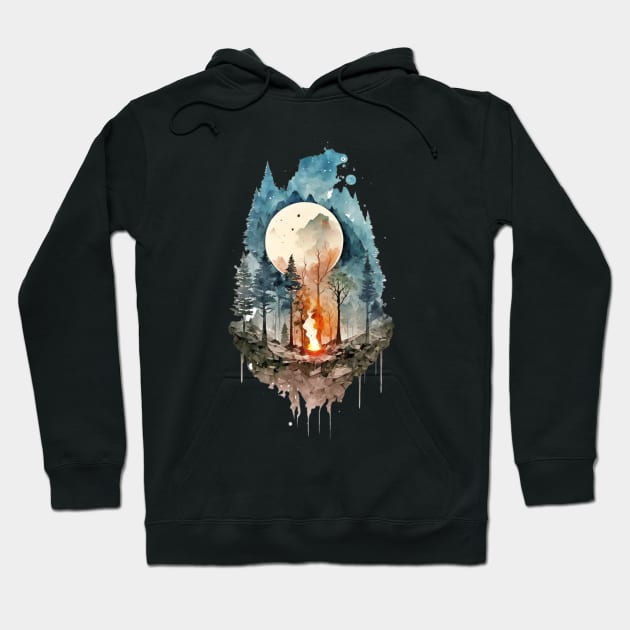 Mountain and the forest 1 Hoodie by SMCLN